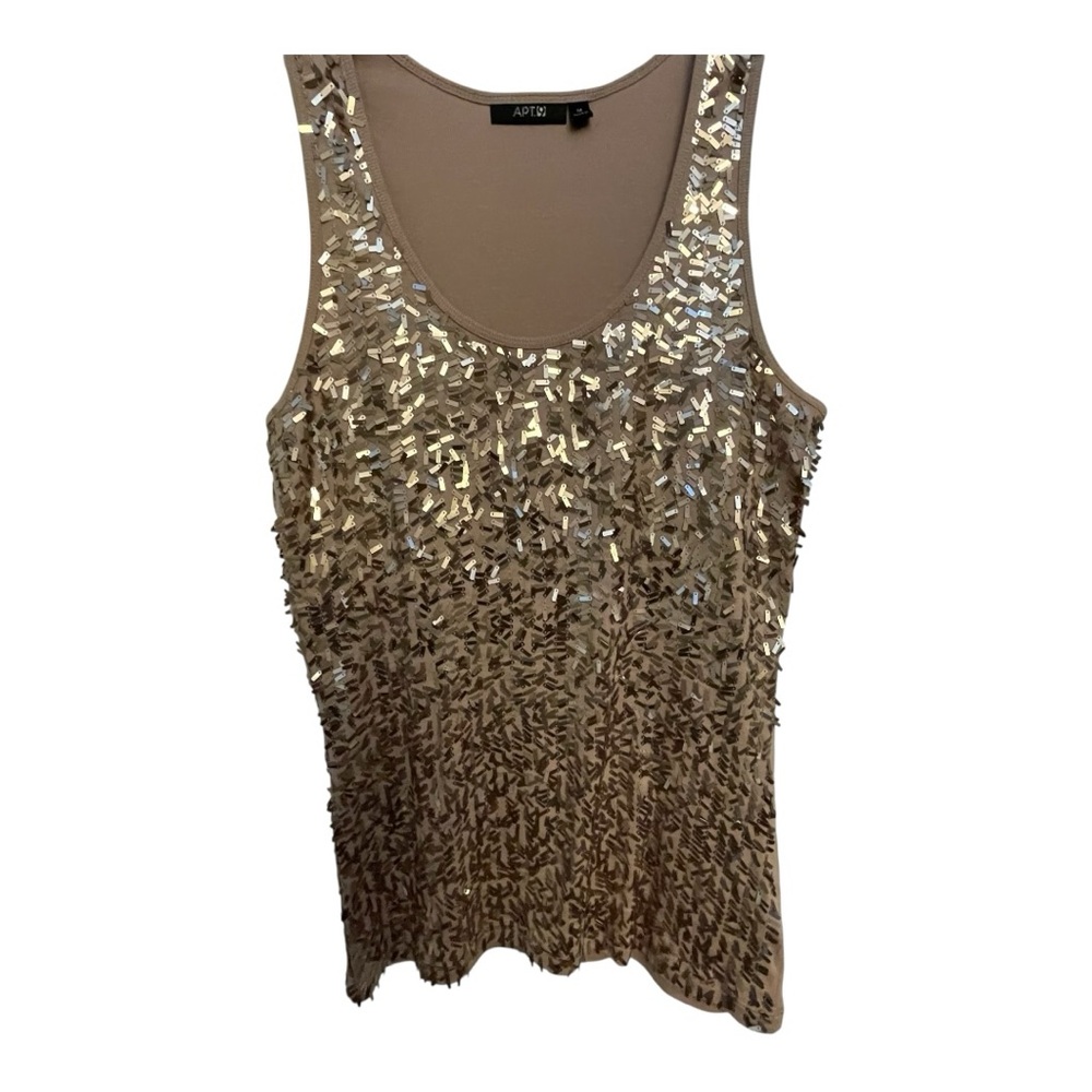 Apt. 9 Pink Sequin Fitted Tank Top